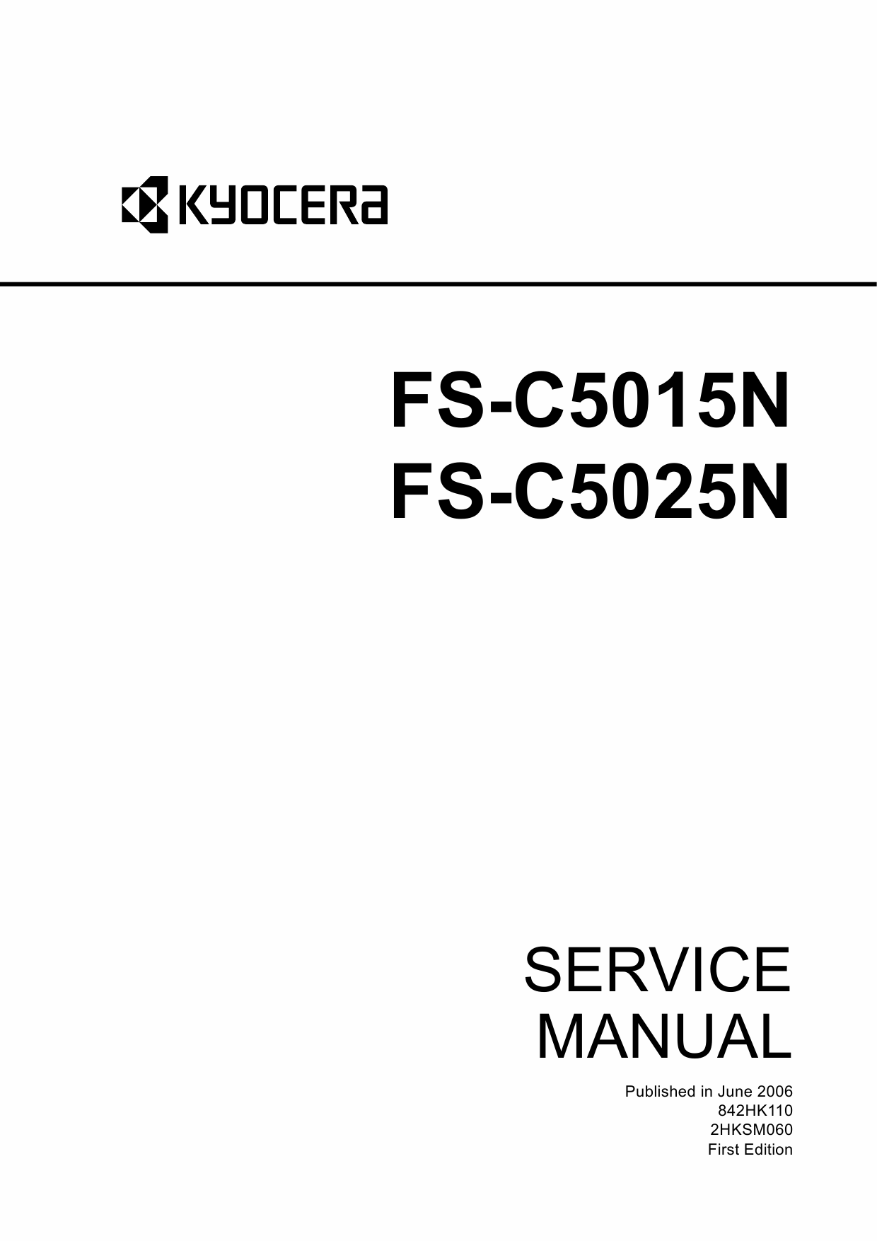 KYOCERA ColorLaserPrinter FS-C5015N C5025N Service Manual-1